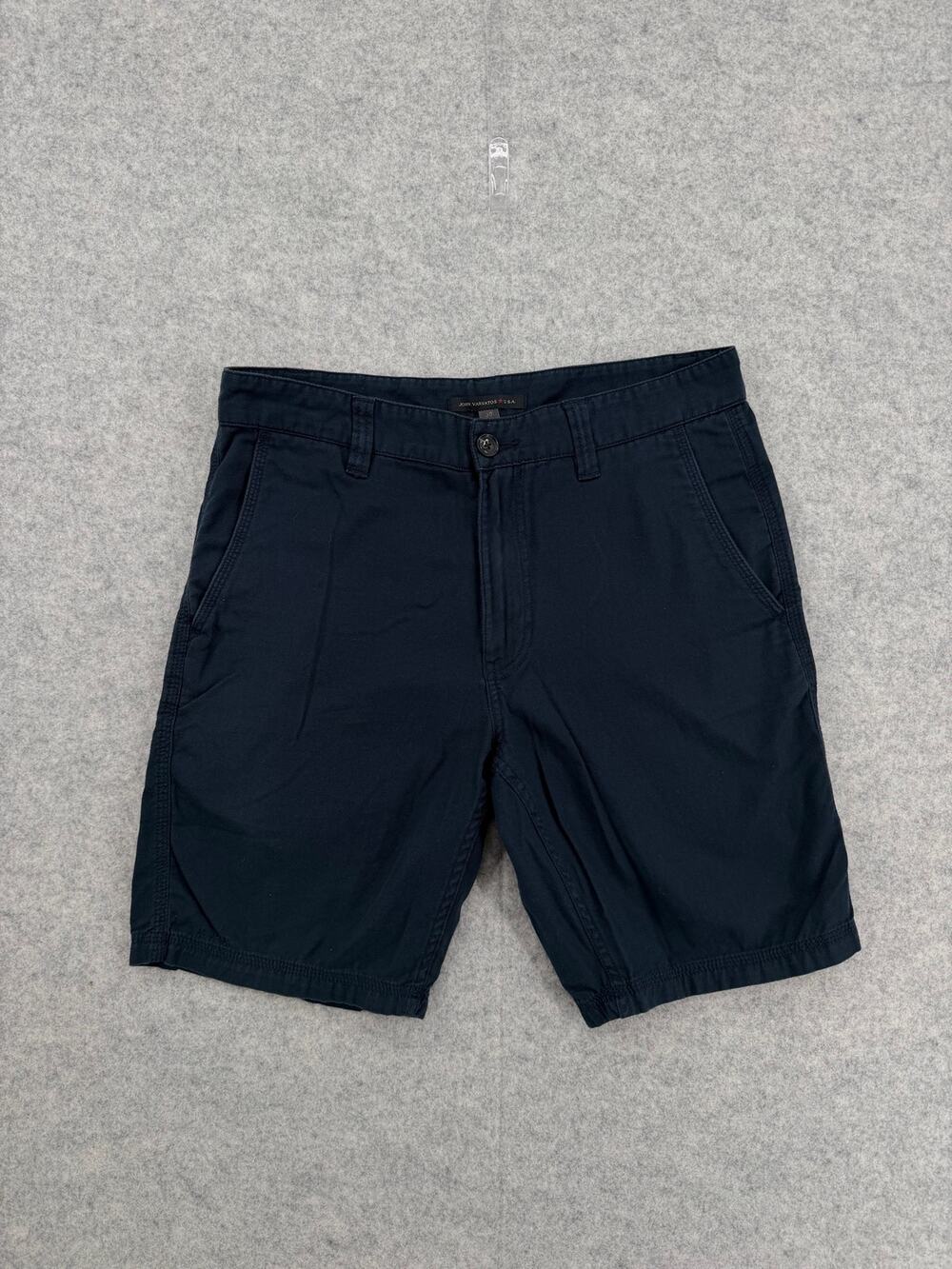 John Varvatos Navy Blue Lightweight Casual Chino Shorts Size 30
